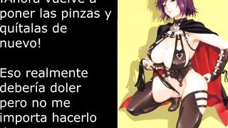 HENTAI FEMDOM JOI CBT CEI PISS PLAY (game with urine) in Spanish