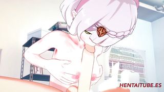 Genshin Impact Hentai - Noelle Having sex with Aether Blowjob, boobjob and fucked with multiple cum 2/3