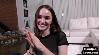 Handjob girlfriend rubbing clit before jerking off pov bf