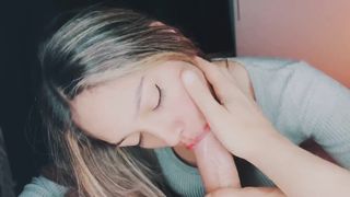 beautiful girl gets a cock in her ass and mouth