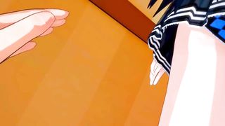 [Eroge Koikatsu! VR ver] Big breasts emotionless jk "Aika (Orichara)" boobs rubbed in karaoke H! (Big breast animation 3DCG video) [Hentai game]