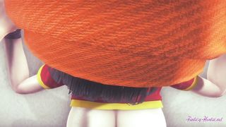 Dragon Ball Hentai - POV Pan boobjob, blowjob and fucked - anime manga japanese Cartoon Porn