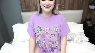 This teen with a booty sucks cock and licks ass