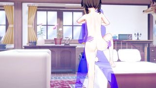 KonoSuba Hentai - Megumin Fucked with creampie - Japanese asian manga anime game porn