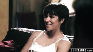 Horny Stepdad Creampies His Stepdaughter's Lesbian GF