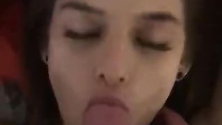 Sexy Tiny Teen Sucks Huge Cock