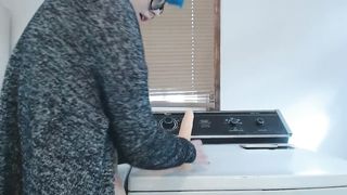 Emo Rides Dildo on Laundry Day