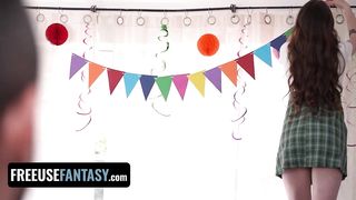 Freeuse Fantasy - Lucky Step Daddy Free Uses His Two Sexy Teen Step Daughters All Over The House