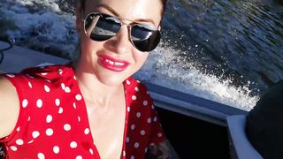 Riding in the boat makes me hot and horny - Wet Kelly