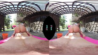 Beautiful big titty bombshell washes your car then lets you fuck her in the butt in VR