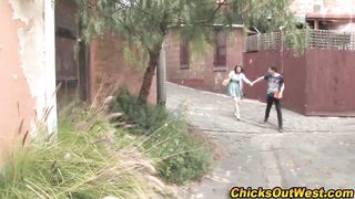 Real amateur gf outdoor oral