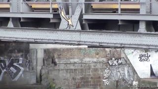 Czech blonde beauty fucked in public bdsm