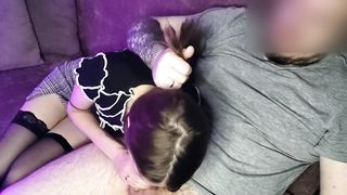 got horny on girl sitting next and fucked her mouth - Sunako_Kirishiki