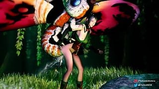 Mothra Impregnates Anime Girl Guan Yinping Hentai