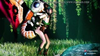 Mothra Impregnates Anime Girl Guan Yinping Hentai