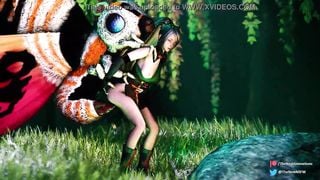 Mothra Impregnates Anime Girl Guan Yinping Hentai