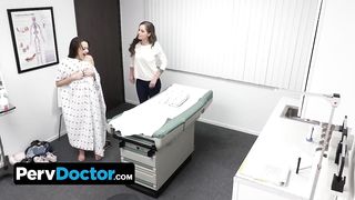 PervDoctor - Teeny Babe And Her Busty Friend Went On Annual Exam But End Up Sharing The Doctors Cum