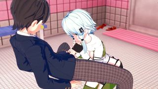 Sword Art Online 3d Hentai - Sinon sucks cock and gets rammed TWICE