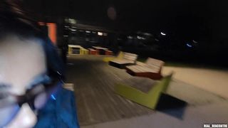 A pretty arab from the suburb gets fucked in public and in anal by a black for an Iphone 13 !!!