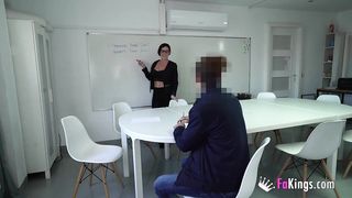 HOT FOR TEACHER: Busty Bianca bangs her student after class