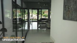 Busty MILF teacher Angelica Heart gets caught sunbathing instead of being in the school and gets assfucked in POV