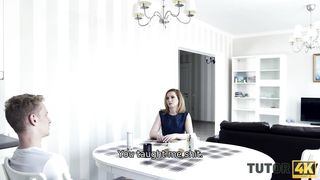 TUTOR4K. Man comes to tutor to fight but decides to better be carnal