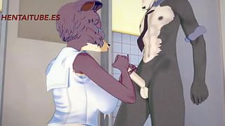 Beastars Furry Yiff Hentai - Legosi x Juno Jerk off, Boobjob and Anal with cum in her Tits and Ass