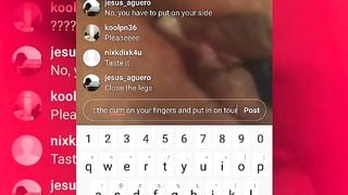 INSTAGRAM LIVE 19 Year old Slut Masturbating and Performing for Followers