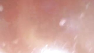 Columbian Babe Showers then Masturbates to Lesbian Porn