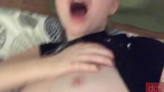 Redhead Takes Boyfriends Hot Load On Her While She Cums