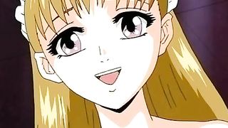 Hentai sex in bed with a blonde teen