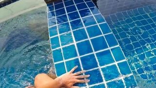 This Blonde Made Me Cum in a Public Pool!