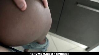 PervMom - Ebony Milf Gets Her Stepsons Attention By Jiggling Her Hige Tits Infront Of His Face