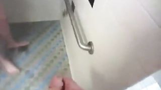 sucking off a stranger in men's shower