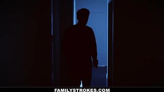 Pervert stepson gropes and fucks napping stepmom