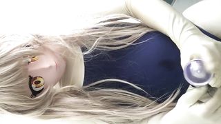 Kigurumi Masturbate with Toy