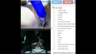 Omegle #8 Hot Asian with Amazing Body Plays with herself and makes me Cum