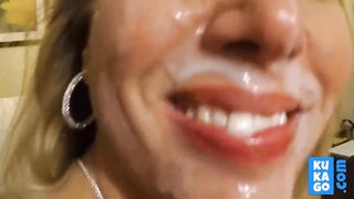 Hot Facial Cumshot For The Blonde Girl