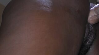 Big white cock ejaculates twice in ebony butthole