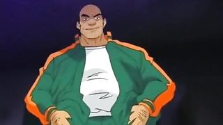 Lesbian threesome and straight hentai sex