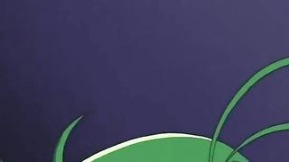 Lesbian threesome and straight hentai sex