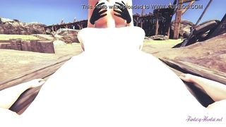 Genshin Impact Hentai - Ganyu boobjob and fucked with creampie in her pussy - Anime Manga Japanese Porn