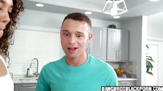 He finally finds the perfect booty on his ebony step sister