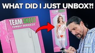 Freaky Fembots - Lucky Stud Receives Sexy Fembot (Katie Kush) In Mini Nurse Uniform As A Gift