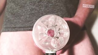 Fucking my Fleshlight Quickshot Ends in two Huge Cumshots.