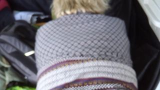 french bbw doggystyled outdoor on car