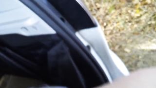 french bbw doggystyled outdoor on car