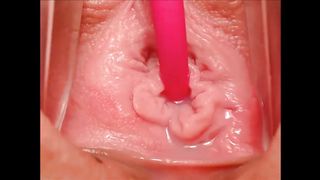 Extremely Close up of a Cumming Pussy