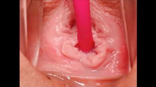 Extremely Close up of a Cumming Pussy