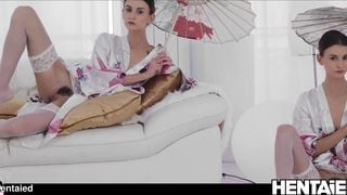 PERFECT CREAMPIE | Hot masturbation from a pretty brunette | Adelle Unicorn